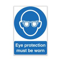 EYE PROTECTION MUST BE WORN PLAS A4