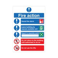FIRE ACTION SYMBOLISED RIGID PLAS A4