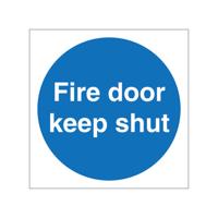 FIRE DOOR KEEP SHUT NO SYMBOL PLAS