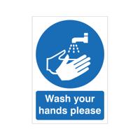 WASH YOUR HANDS PLEASE RIGID PLAS A5