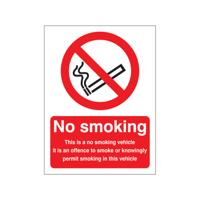 THIS IS A NO SMOKING VEHICLE VINYL