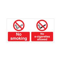 NO SMOKING NO E-CIGS VINYL 100X250