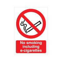 NO SMOKING INC E-CIGARETTES VINYL A4
