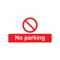 NO PARKING SIGN RIGID PLAS 300X500
