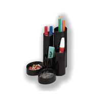 DESK TIDY 6 COMPARTMENT TUBES BLACK