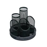 DESK TIDY MESH 5 COMPARTMENT BLACK