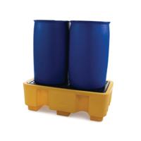 SPILL PALLET FOR 2X 205L DRUM YELLOW