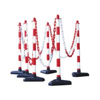 GUARDA CHAIN 6 POST RED/WHT CONCRETE
