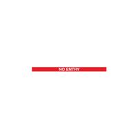 TWIN BLACK POST NO ENTRY RED/WHT PK2