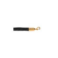ECO VELOUR ROPE BLK 1.8M P/BRASS