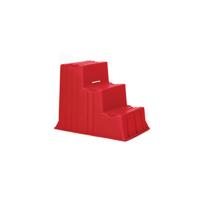 3 TREAD INDL STEPS RED 520X740X635