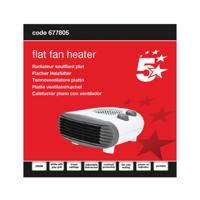 5 STAR FLAT FAN HEATER 2000W WHITE