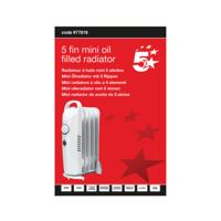 5 FIN MINI OIL FILLED RAD 500W WHITE