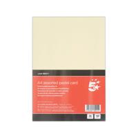5 STAR A4 PASTEL CARD 160GSM PK50