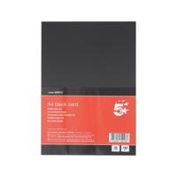 5 STAR A4 BLACK CARD 160GSM PK50