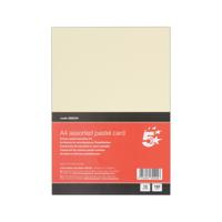 5 STAR A4 PASTEL CARD X10 CARDS PK12