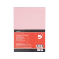 5 STAR A4 ASSORTED CARD 230MI PK200