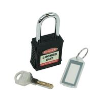 STD SHACKLE SAF LOCKOUT PADLOCK BLK