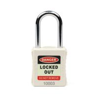 STD SHACKLE SAF LOCKOUT PADLOCK WHT