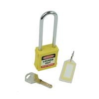 LONG SHACKLE SAF LOCKOUT PADLOCK YLW