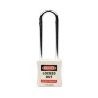 LONG SHACKLE SAF LOCKOUT PADLOCK WHT