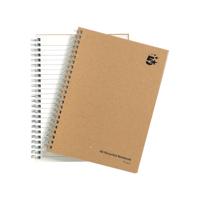 WBND NOTEBOOK RLD RCYC A5 BUF PK5