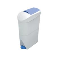 SANITAY BIN PEDAL OP 20L WHITE/BLUE