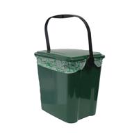 7L KITCHEN WASTE CADDY W/LID GREEN