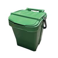 KITCHEN WASTE BIN W/LID 40L GREEN