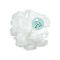 EXFOLIATING BATH RUFFLE WHITE PK24