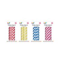 PAPER STRAWS X50 320GSM AST PK24
