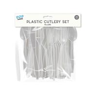 REUSABLE PLASTIC CUTLERY X48 PK24