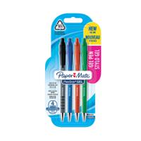 PAPERMATE FLEXGRIP GEL PENS ASTD PK4