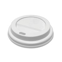 GO-PAK CUP LID PP 8OZ WHITE PK100