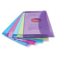 Rapesco Popper Wallet Foolscap Assorted 688 Pack of 5