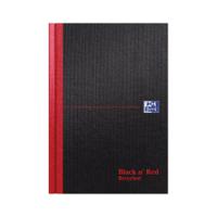 Black n Red Casebound Matte Hardback Notebook A5 Recycled Ruled 192 Pages 100080430