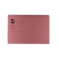 Q-Connect Square Cut Folder Mediumweight 250gsm Foolscap Pink (Pack of 100) KF01187