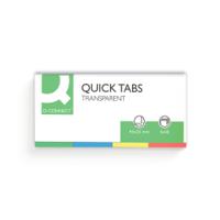 Q-Connect Quick Tabs 19x43 Transparent KF01225 Pack of 200