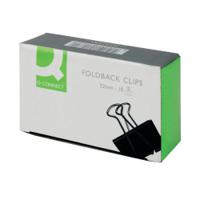 Q-Connect Foldback Clip 32mm Black KF01284 Pack of 10