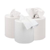 2WORK CFEED ROLL 2-PLY 150M WHT PK6