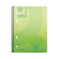 Q-Connect Spiral Bound Polypropylene Notebook 160 Pages A5 Green (5 Pack) KF10033