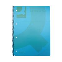 Q-Connect Spiral Bound Polypropylene Notebook A4 160 Pages Blue KF10037