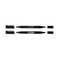 Q-Connect Dual Tip Marker Pen Black (Pack of 10) 96082000