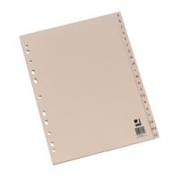 Q-Connect Buff Index A4 Multi-Punched A-Z 20-Part Manilla KF26011