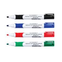 Q-Connect Premium Whiteboard Marker Bullet Tip Pk 4 Assorted KF26113