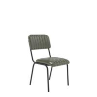 TOVI SIDE CHAIR GREEN WITH BLK FRAME
