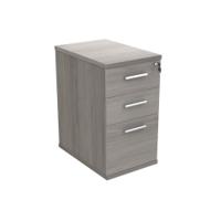 Astin 3 Drawer Desk High Pedestal Lockable 480x680x745mm Alaskan Grey Oak KF77717