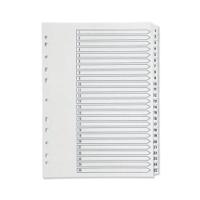 Q-Connect 1-25 Index Multi-Punched Reinforced Board Clear Tab A4 White KF97056