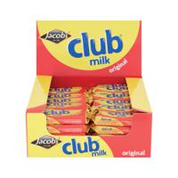 JACOBS CLUB BISC MILK CHOC 22G PK60