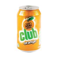 CLUB ORANGE SOFT DRNK 330ML CAN PK24